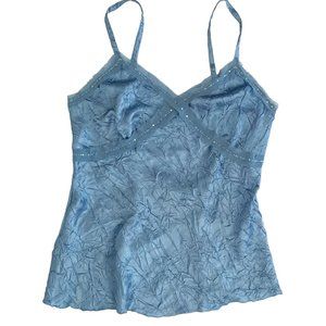 Venezia Strappy Bohemian Cami Blouse Tank Top Size 14 - Baby Blue